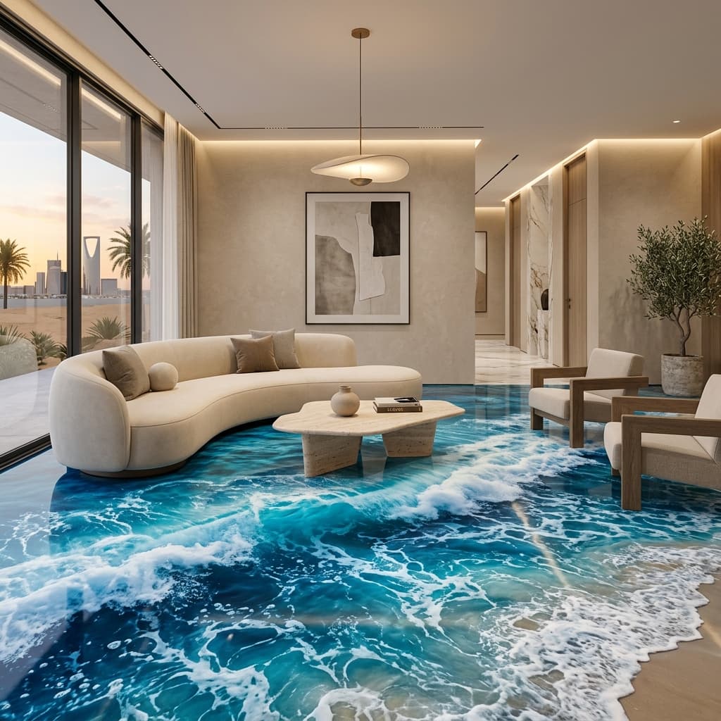 أرضيات 3D بالرياض | تصاميم ثلاثية الأبعاد مذهلة لمنزلك