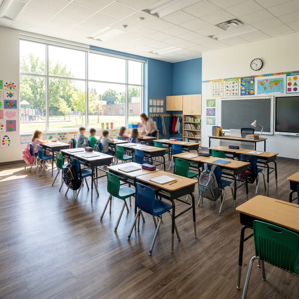 أرضيات المدارس والحضانات — الأمان والمتانة أولاً