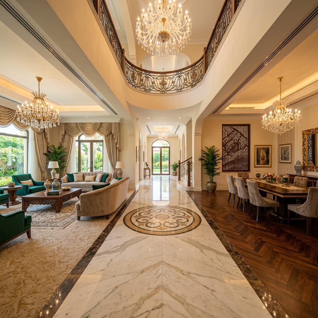 دليل أرضيات الفلل الفاخرة — من الاختيار حتى التركيب